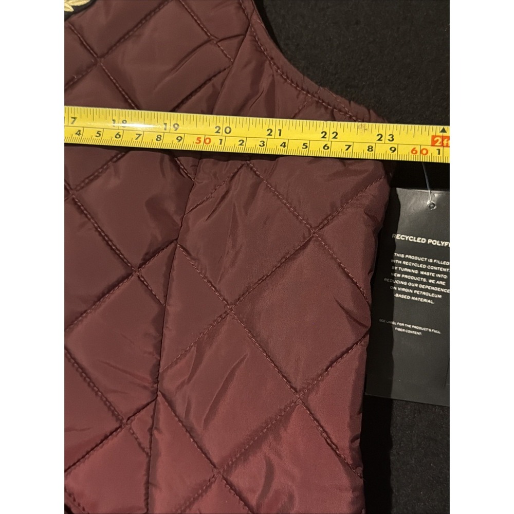 Ralph Lauren Quilted Vest Crest-Patch Logo Dark Garnet Women's Size XL NWT - Picture 5 of 9
